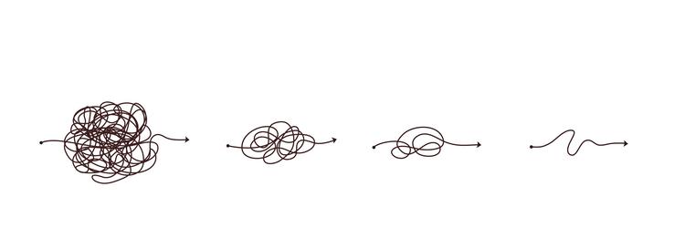 Simple line and complex easy way scribble doodle vector