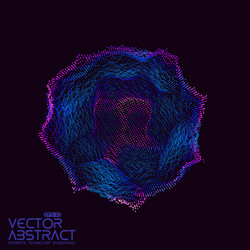 abstract sphere of particles points array vector image