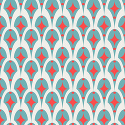 geometric abstract retro seamless pattern on white vector image