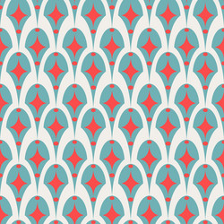 Geometric abstract retro seamless pattern on white vector