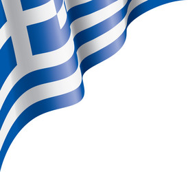 greece flag on a white Vector Image