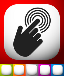 Tapping touchscreen on interface mobile phone icon vector