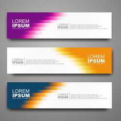 abstract web banner design template with halftone vector image