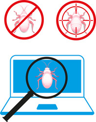 bug in software code design concepts vector