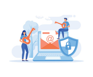email encryption concept secure encrypted vector image