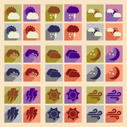 flat with shadow concept and mobile application vector image