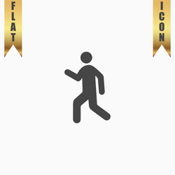 Pedestrian man walk icon Royalty Free Vector Image