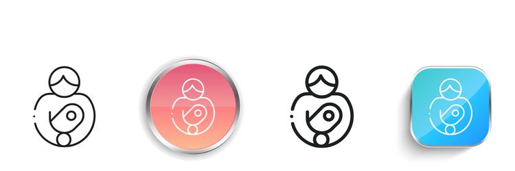 maternity icon thin linear regular and button vector image