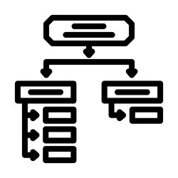 search algorithm line icon vector image