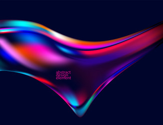 abstract background of fluid iridescent shape vector image