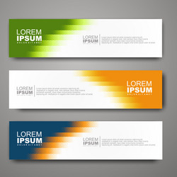 abstract web banner design template with halftone vector image