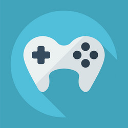 flat modern design with shadow computer joystick vector image