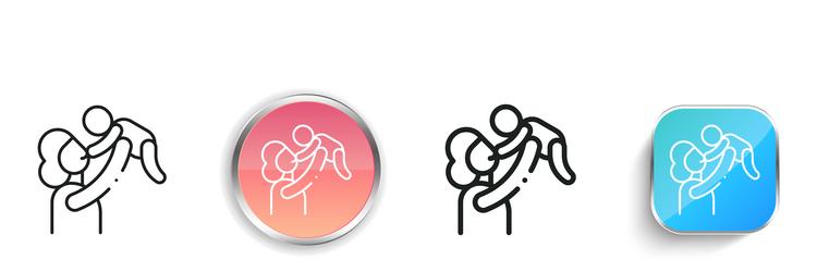 maternity icon thin linear regular and button vector image