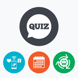 Quiz sign icon questions and answers game vector