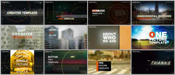 Tech Presentation Slides vector image