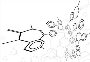 abstract molecular structure background vector image
