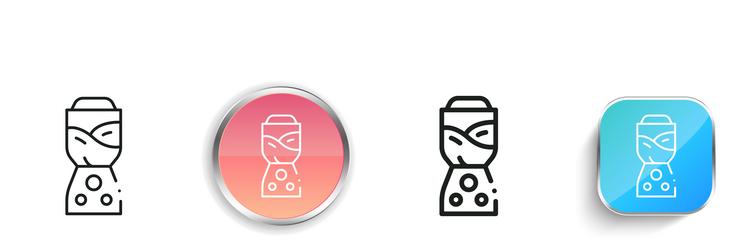 blender icon thin linear regular and button style vector image