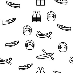 Canoeing active rest seamless pattern vector