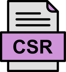 csr file document icon vector image