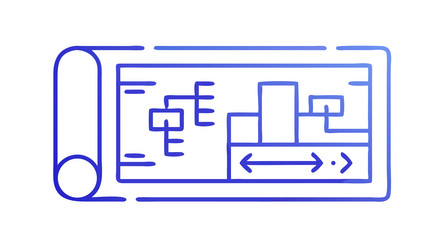 engineering design blueprint with tools design vector image