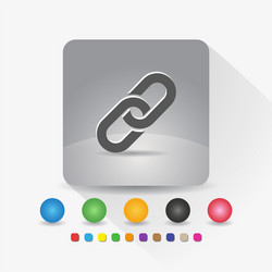 Hyperlink Chain Icon - App Symbol vector image