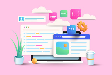 Modern UI App Development vector image