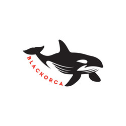 orca whale icon design vector