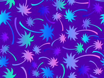 palm trees seamless pattern colorful gradient vector image
