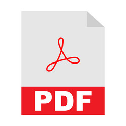 pdf file icon with red text and a distinctive vector image
