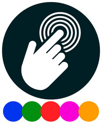 tapping touchscreen on interface mobile phone icon vector image