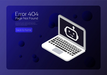 404 error page vector