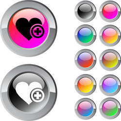 Add to vavorite multicolor round button vector