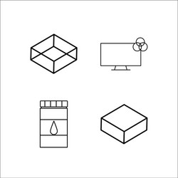 Design and studio simple linear icon setsimple vector
