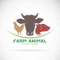 Farm Animal Label Set Vector Image