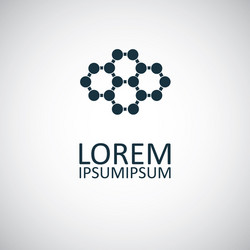 molecule icon for web and ui on white background vector image