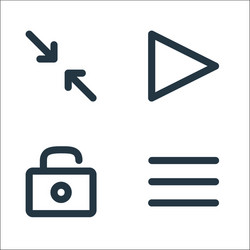 user interface line icons linear set quality vector image