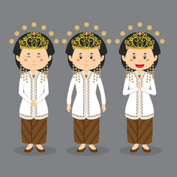 West java character with various expression vector