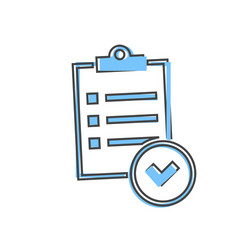 clipboard and checklist with checkmarks business vector image