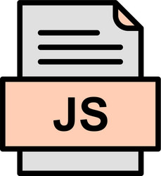 js file document icon vector image