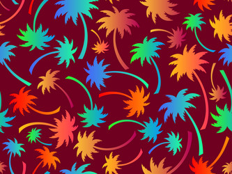 palm trees seamless pattern colorful gradient vector image