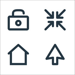 user interface line icons linear set quality vector image