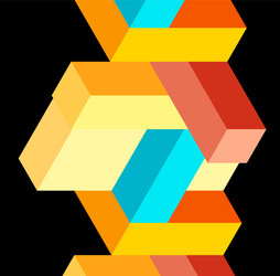 abstract background 3d cubes cubic elements vector image