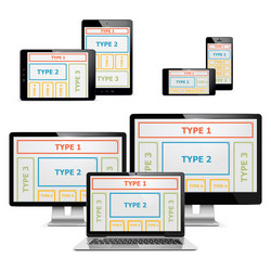 computers with patterns set 2 vector image
