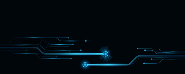 digital glowing circuit computer board with small vector image