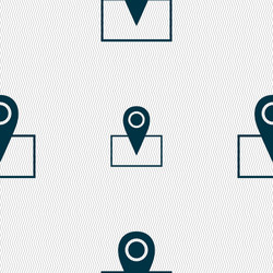 map pointer icon sign seamless abstract background vector image