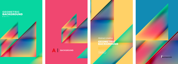 set of abstract backgrounds - overlapping vector image