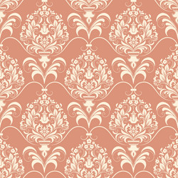Vintage floral damask pattern Royalty Free Vector Image