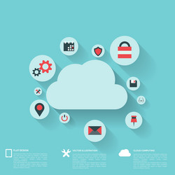 flat abstract background with web icons interface vector image