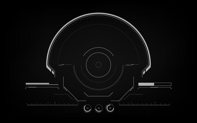 hud futuristic interface screen design element ui vector image
