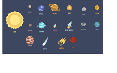 Solar System Planets Artwork Vector Image